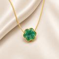 GILBI Floating Floral Green Topaz Pendant