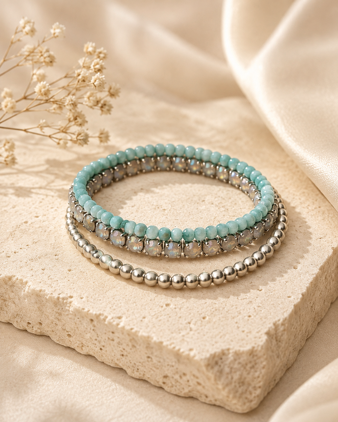 GILBI Silver Ball Bead Bracelet
