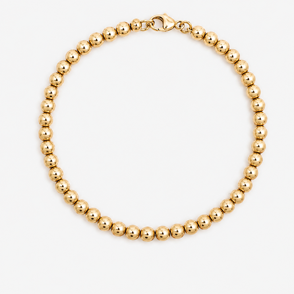 Ball Bead Bracelet Gold