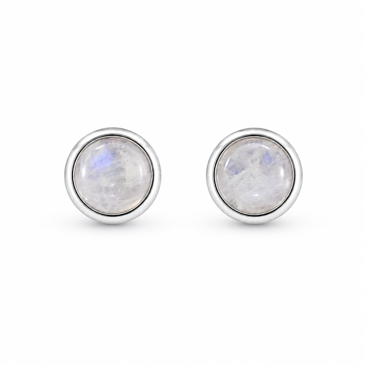 GILBI Moonstone Big Studs in Silver