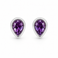 GILBI Amethyst Studs in Silver