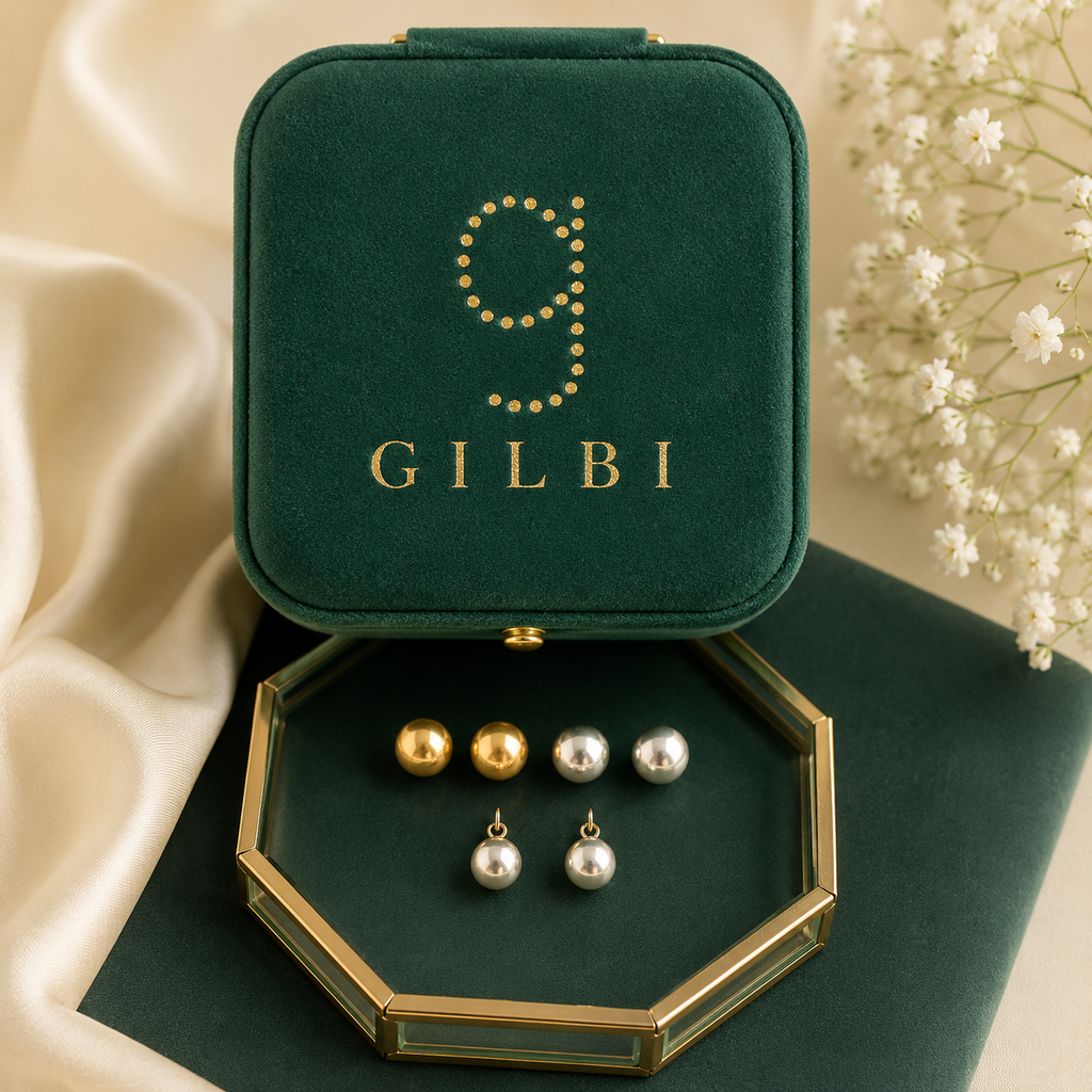 GILBI Silver Ball Studs