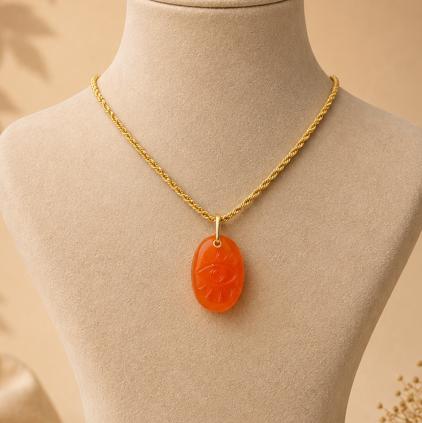 GILBI Carnelian Eye Pendant