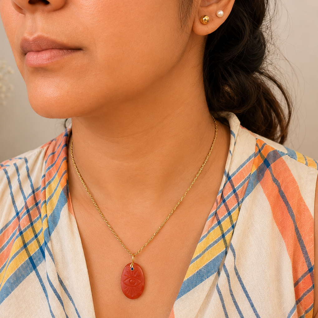GILBI Carnelian Eye Pendant