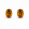 GILBI Citrine Studs in Silver