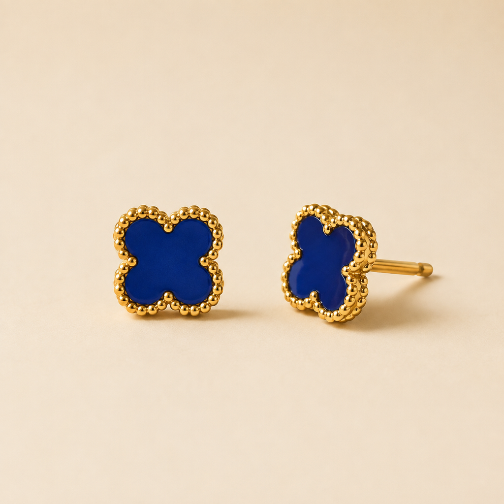 GILBI Lapiz Lazuli Clover Studs