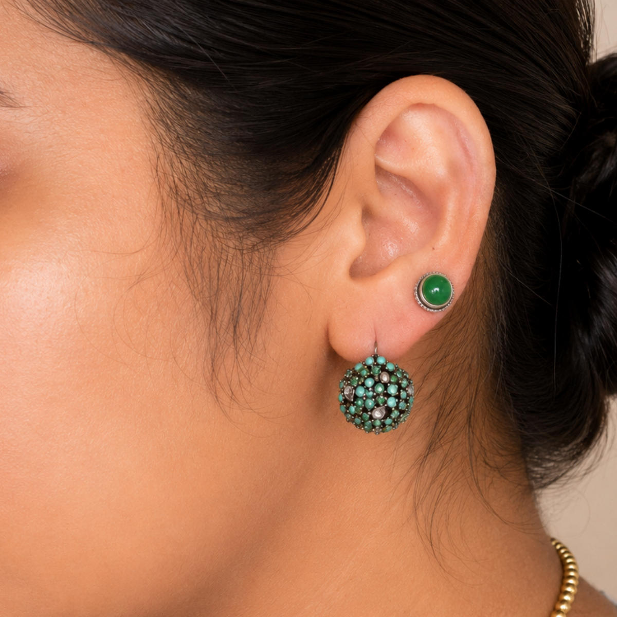 GILBI Green Onyx Stud