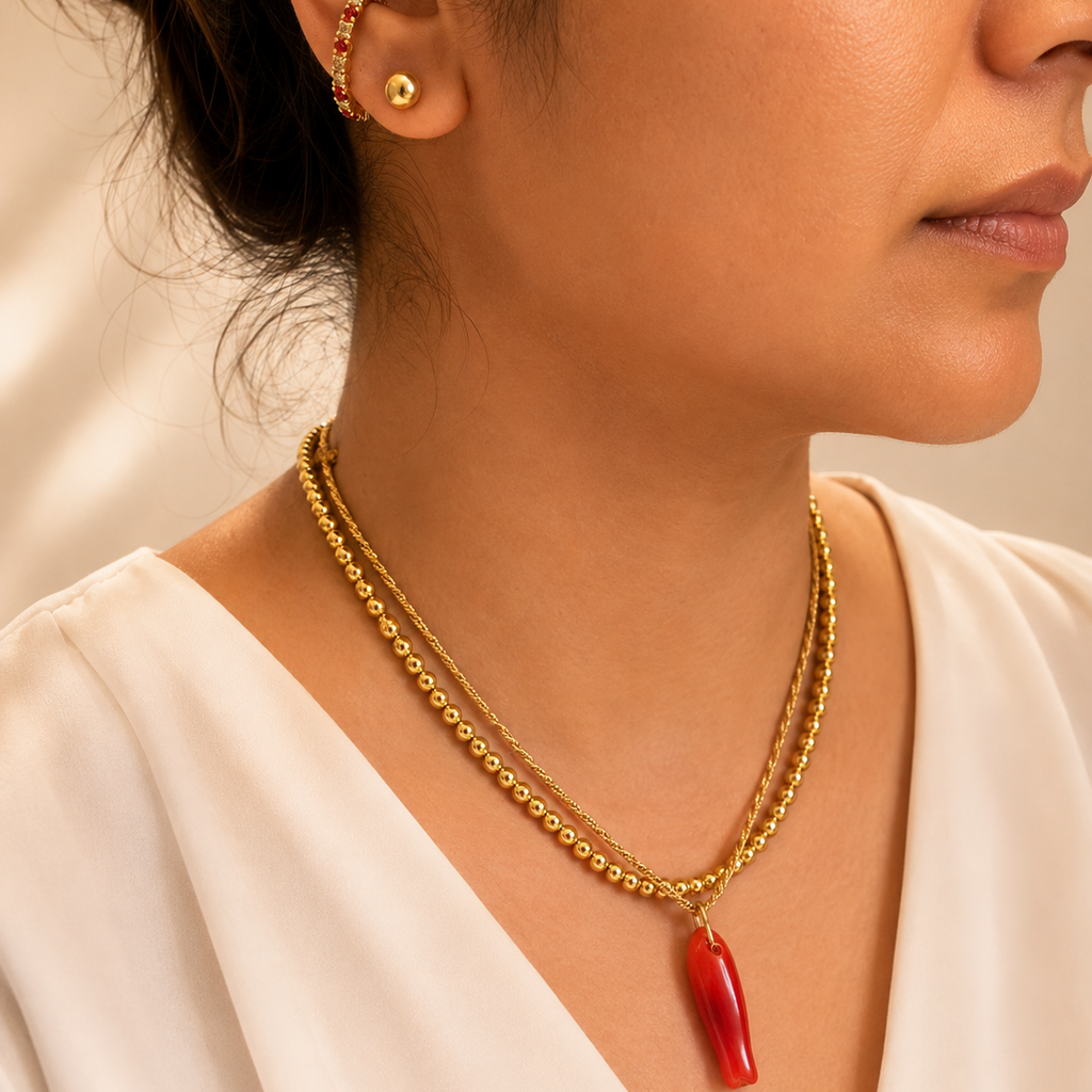GILBI Gold Ball Necklace
