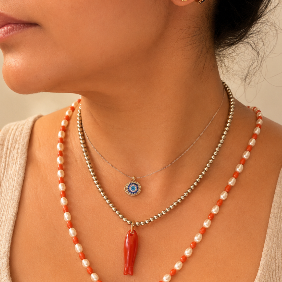 GILBI Evil Eye Pendant Silver