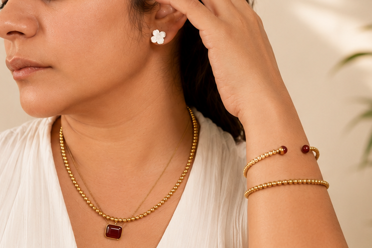 Ball Bead Bracelet Gold