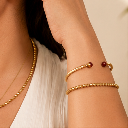 GILBI Gold Rope Birthstone Bangle