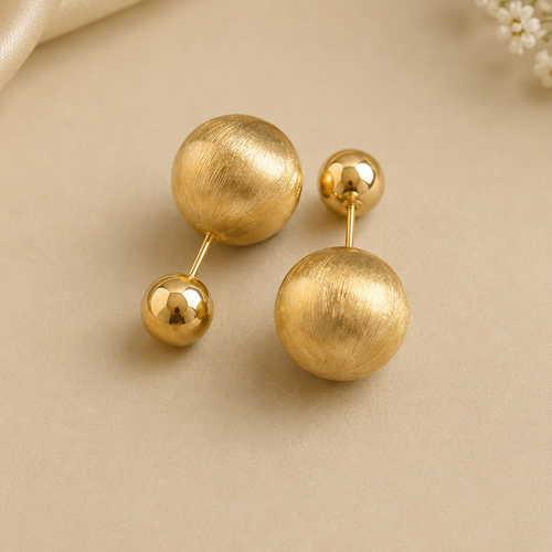 GILBI Double Sphere Gold Studs