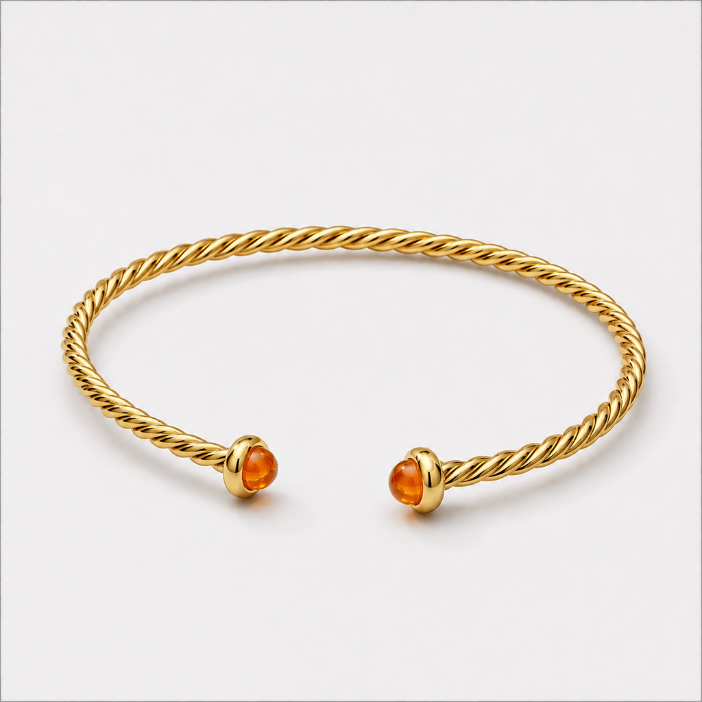GILBI Gold Rope Birthstone Bangle