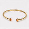 GILBI Gold Rope Birthstone Bangle