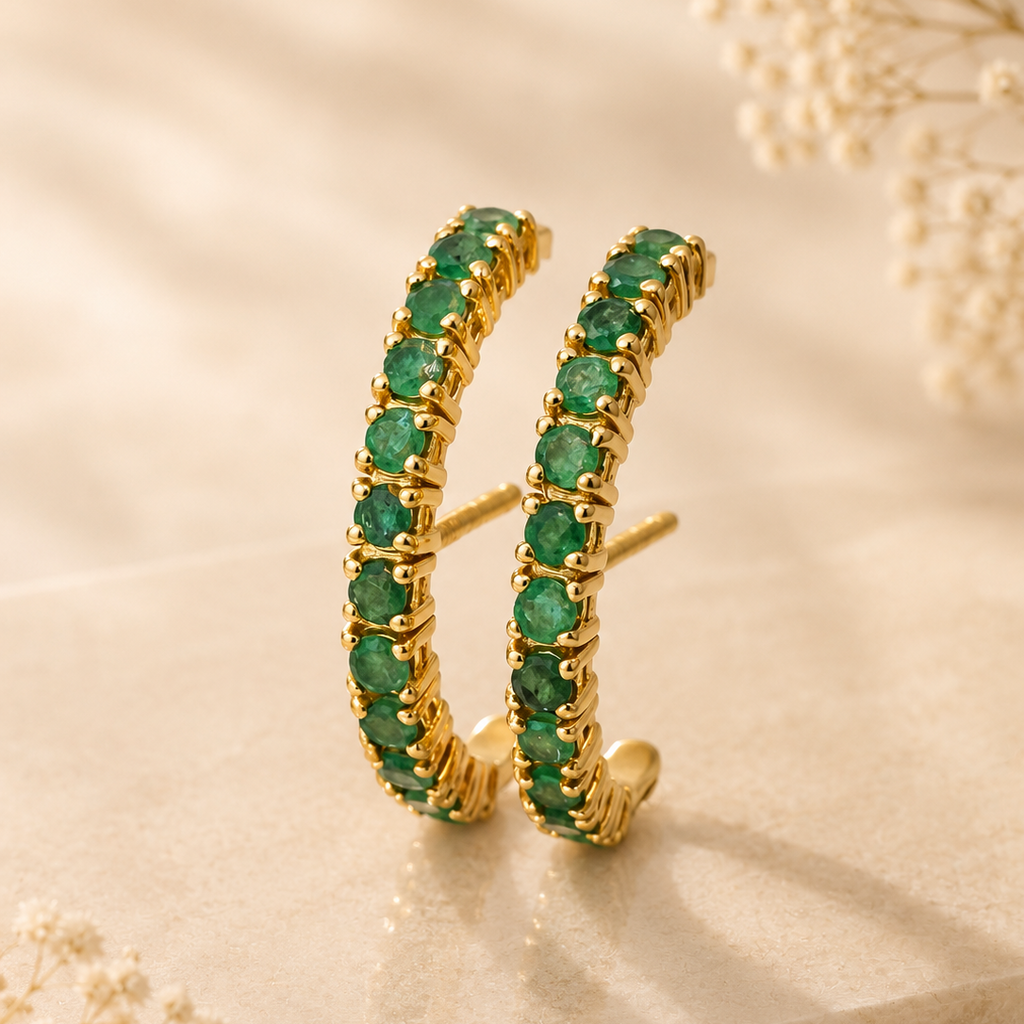 GILBI Emerald Luna Ear Cuffs