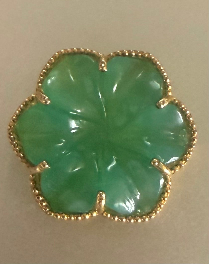 GILBI Floating Floral Green Topaz Pendant