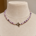 GILBI Lavender Pearls and Amethyst Choker