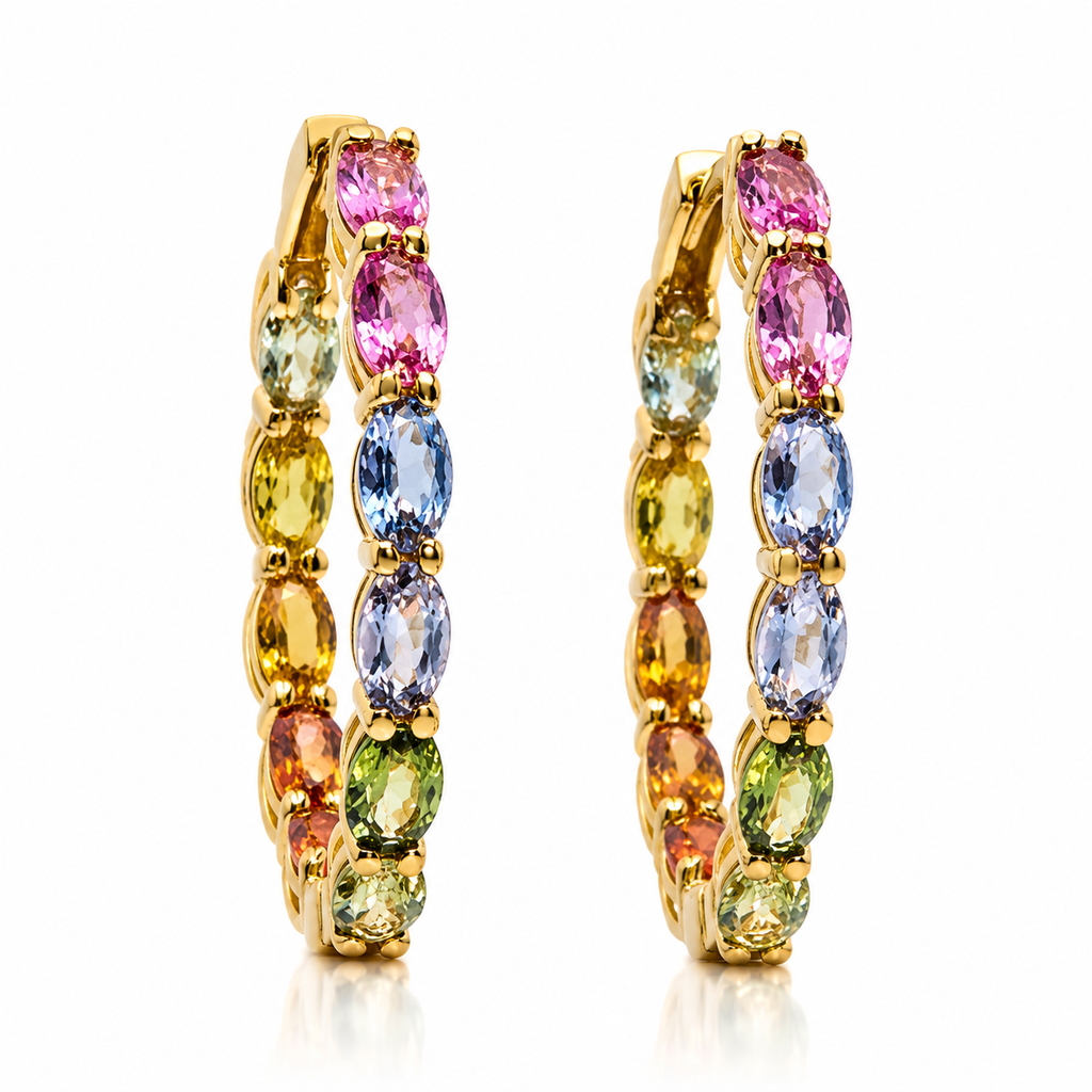 GILBI Rainbow Sapphire Hoops