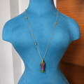 GILBI Neon Copper Turquoise Lucky Fish Pendant