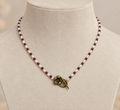 GILBI Rice pearl and Garnet Choker
