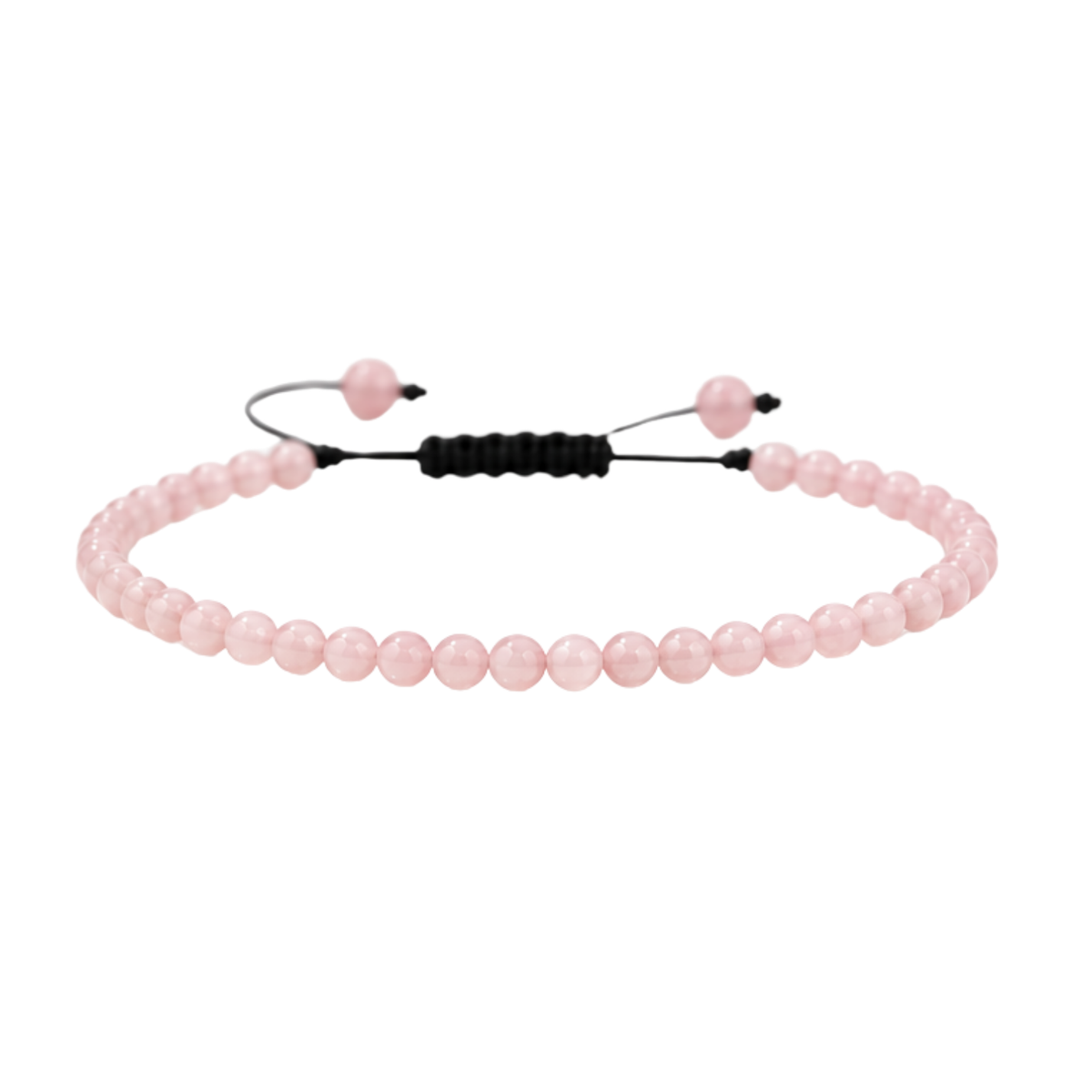 GILBI Natural Rose Quartz Woven Bracelet
