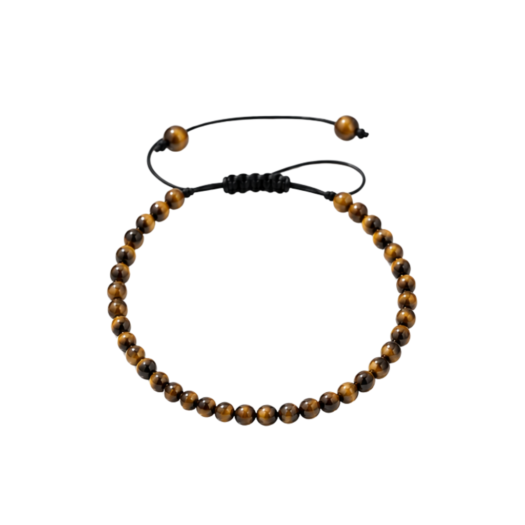 GILBI Natural Tiger Eye Woven Bracelet