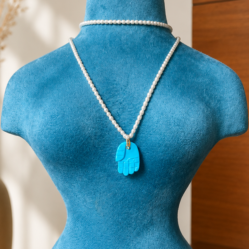 GILBI Turquoise Hamsa Hand Pendant