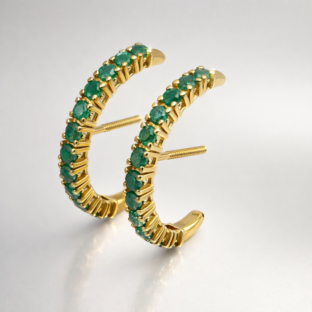 GILBI Emerald Luna Ear Cuffs